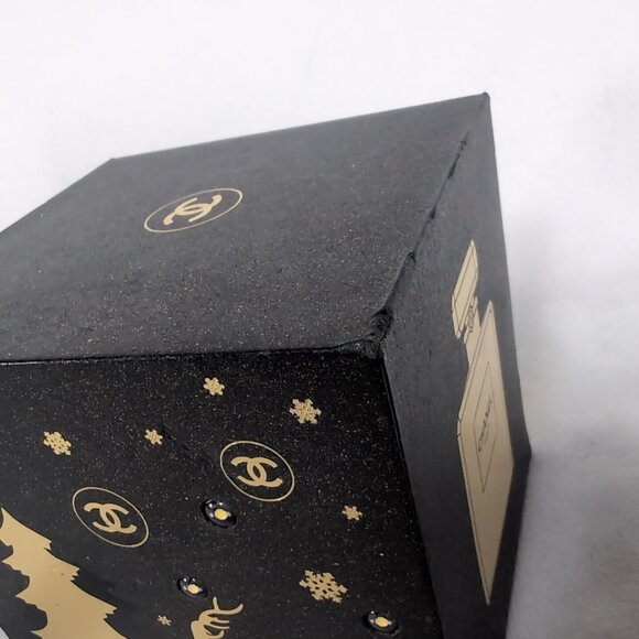 Chanel LED Stars Christmas Display Stand Black Gold Perfume Deer Box Riser Light - Picture 9 of 16